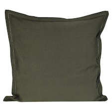 F&F Home Thyme Green Washed Cotton Cushion 50 x 50 cm