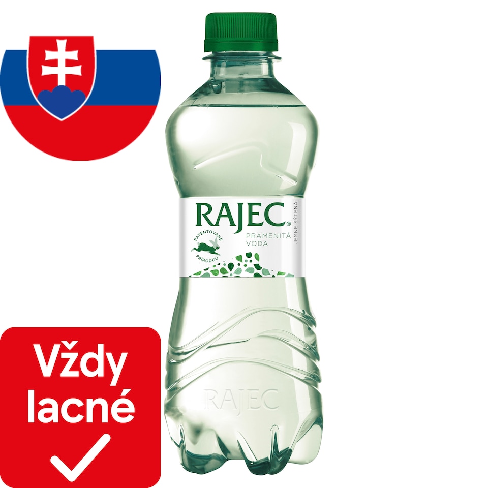 Rajec Pramenitá voda jemne sýtená 0,33 l