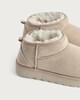 image 3 of F&F Faux Fur Lined Platform Slippers in Neutral