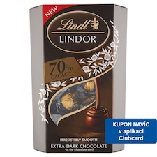 Lindt Lindor Extra hořká čokoláda s jemnou tekutou náplní 200g