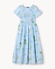 image 5 of F&F Floral Short Sleeved Midi Dress in Blue