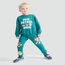 Paw Patrol 2-Piece Cotton Rich Sweatshirt and Joggers Set in Green
