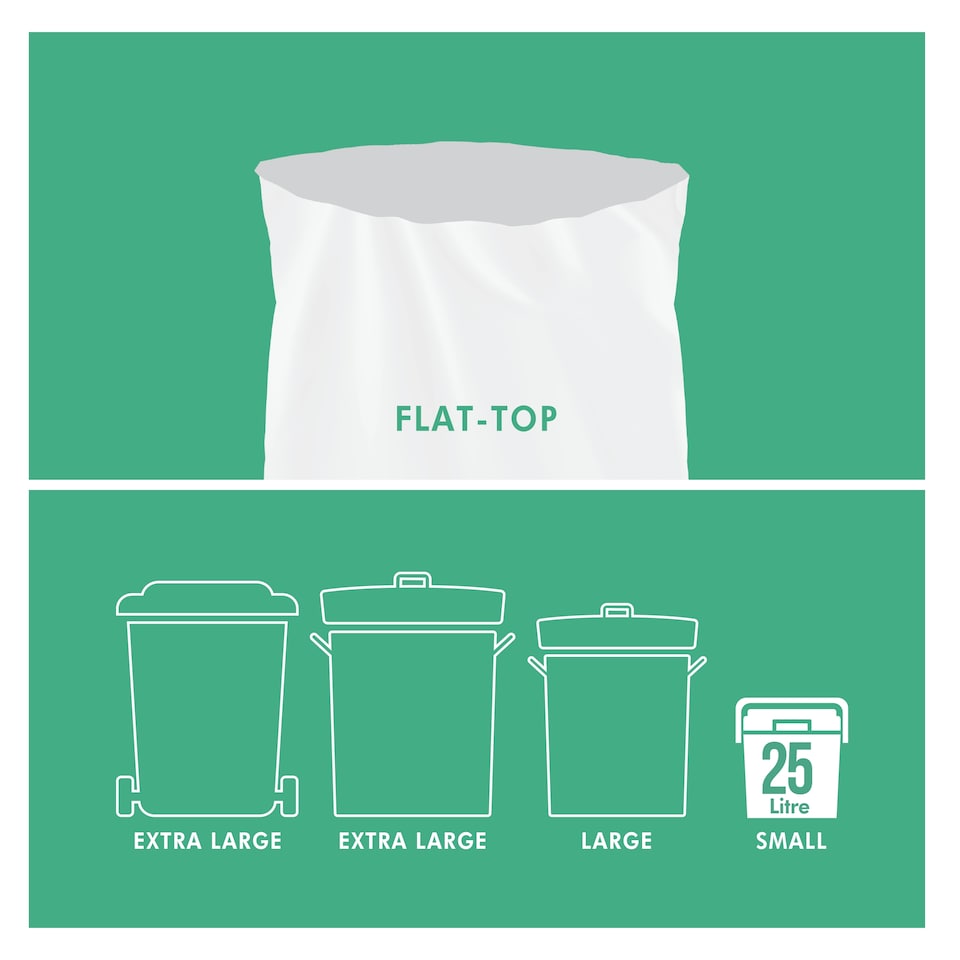 image 1 of Tesco Flat Top Compostable Caddy Liners 25 Litre 10 Pack