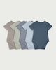 image 1 of F&F Baby 5-Pack Pure Cotton Bodysuits in Blue