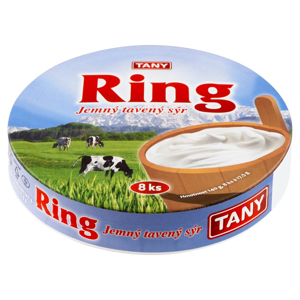 Tany Ring jemný tavený sýr 8 x 17,5g (140g)