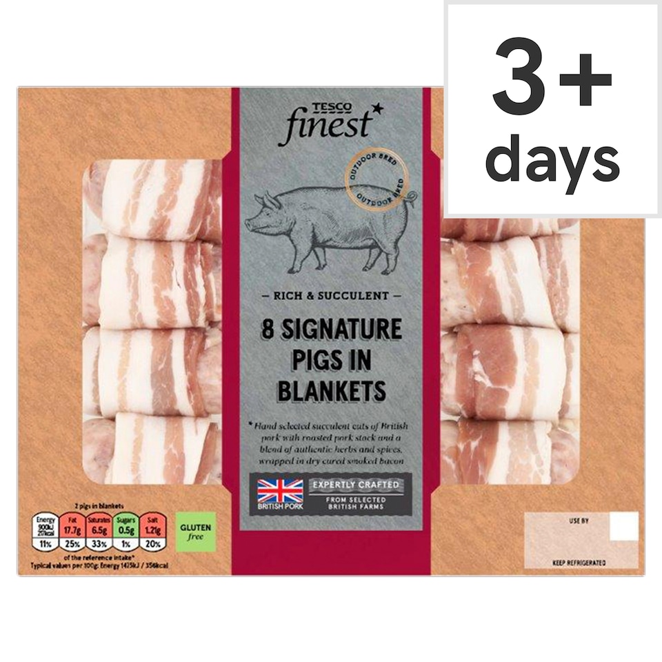 Tesco Finest 8 Signature Pigs in Blankets 336g