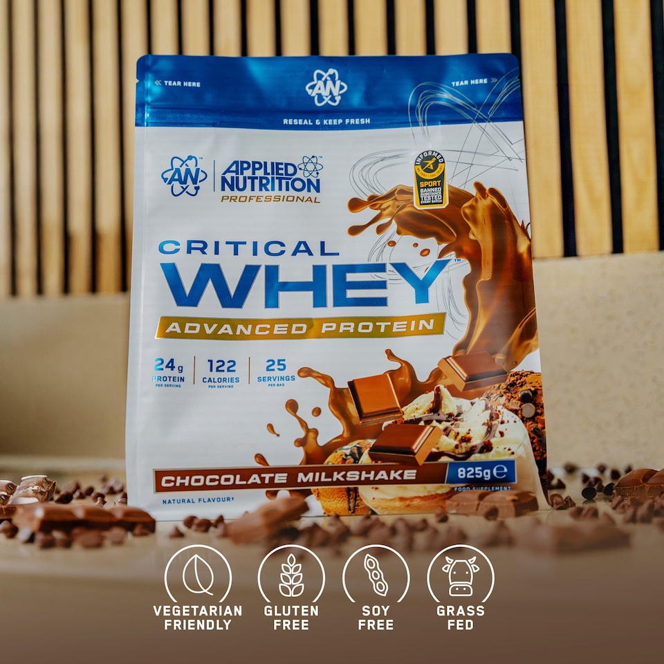 image 1 of Applied Nutrition Critical Whey Protein Powder Chocolate Milkshake 825g