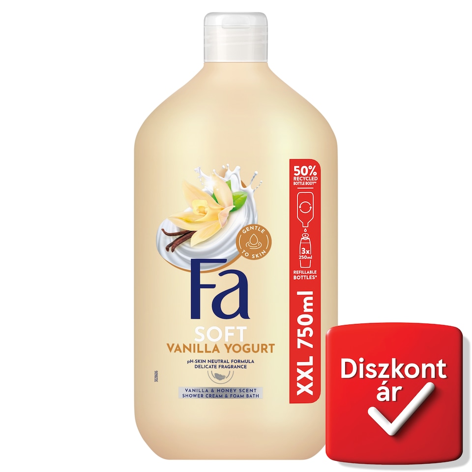 Fa tus- és habfürdő Soft Vanilla Joghurt  750 ml
