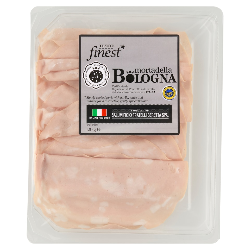 Tesco Finest Mortadella Bologna Sliced Meat Product 120 g