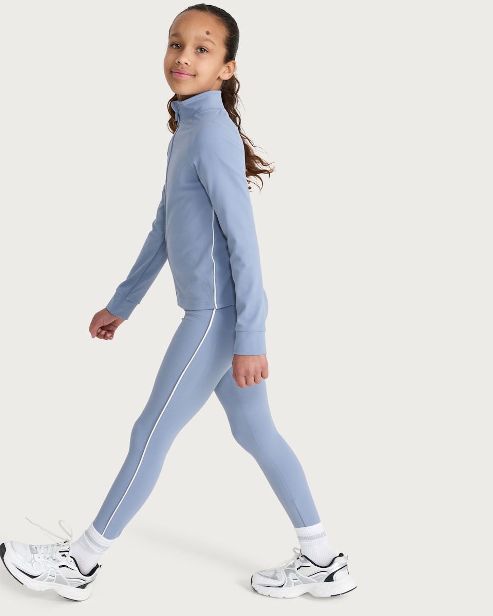 image 1 of F&F Active Girls ULTRAMOVE Zip Up Jacket in Blue