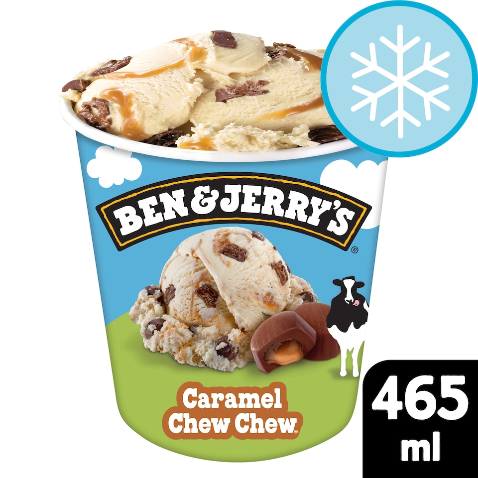 image 1 of Ben & Jerry's Caramel Chew Chew Ice Cream Tub 465ml