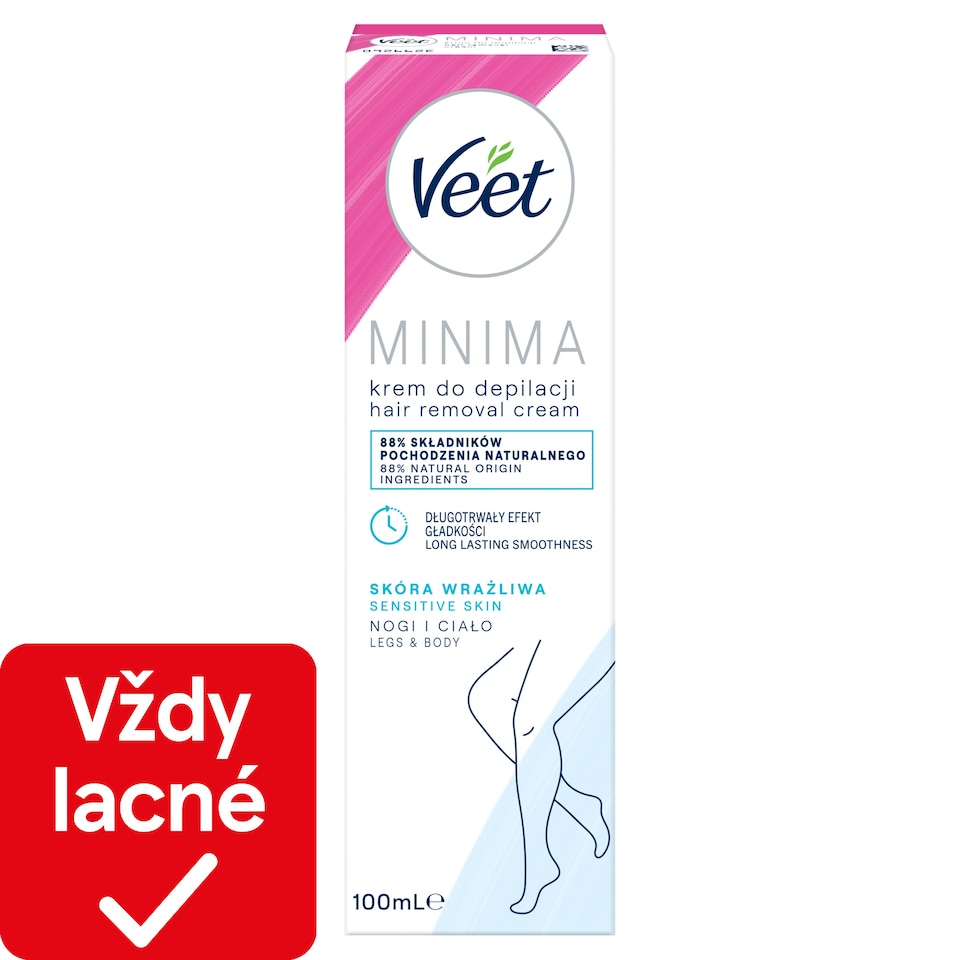 obrázok 1 z Veet Minima Depilačný krém pre citlivú pokožku 100 ml