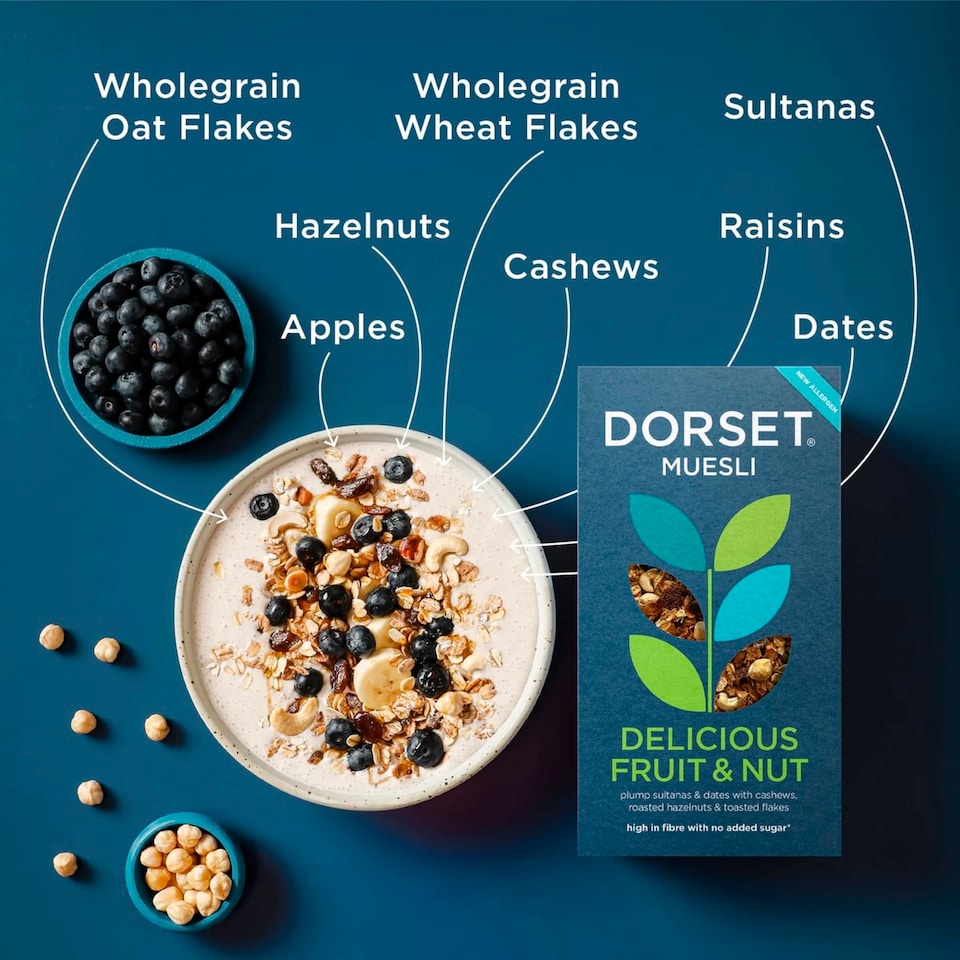 image 1 of Dorset Delicious Fruit & Nut No Added Sugar Muesli 500g