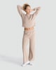 image 1 of The F&F Edit Cotton Blend Top and Wide Leg Joggers Pyjamas in Brown
