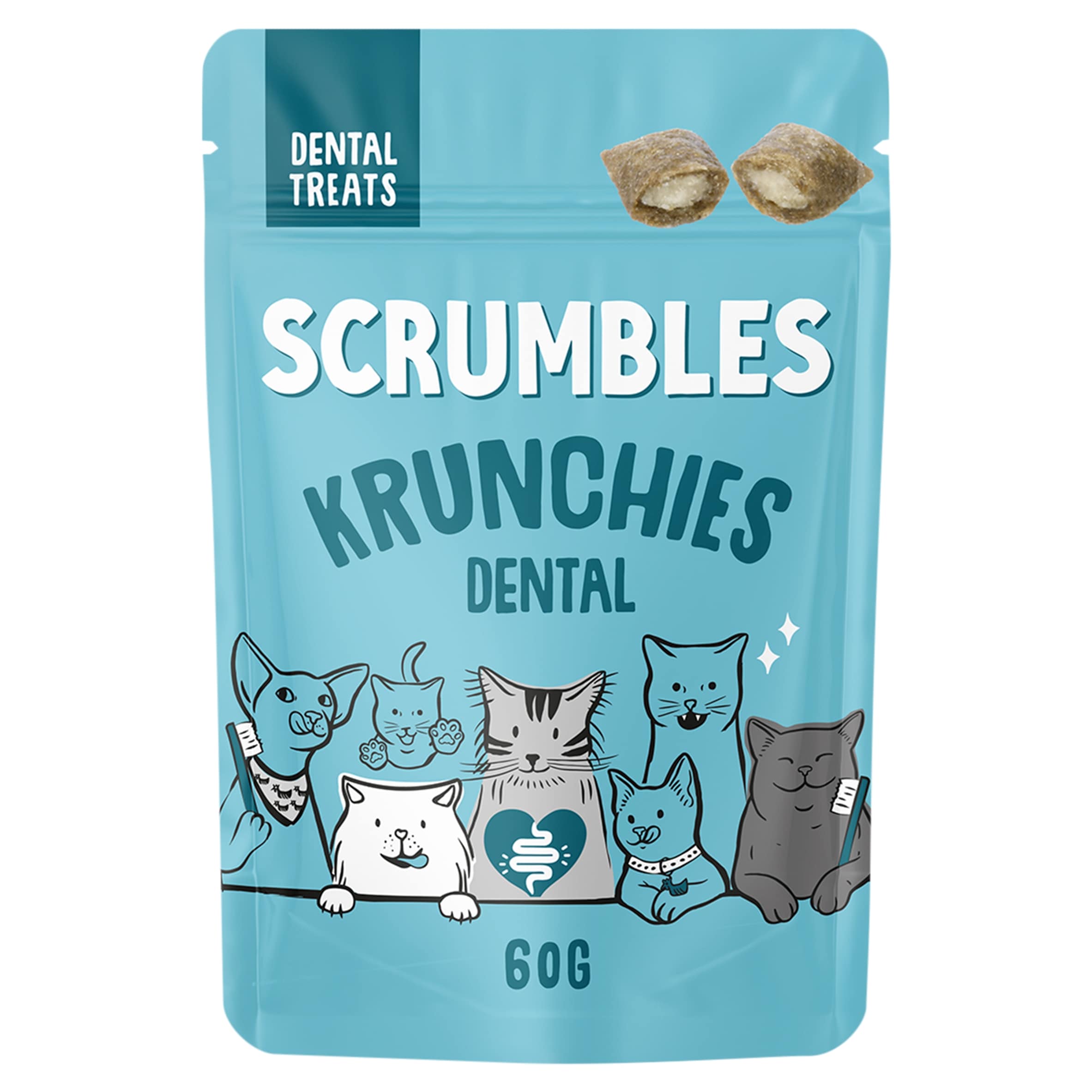 Scrumbles Krunchies Cat Dental Treats 60g