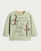 image 4 of Stick Man Pure Cotton Long Sleeve T-Shirt in Green