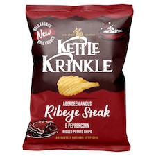 KETTLE Krinkle Aberdeen Angus Ribeye Steak & Peppercorn Chips 40g