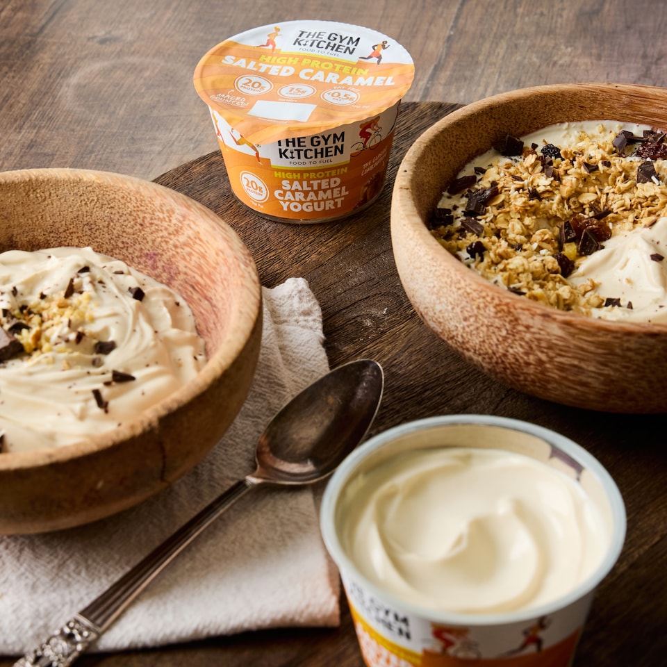 image 1 of The Gym Kitchen High Protein Salted Caramel Yogurt 200g