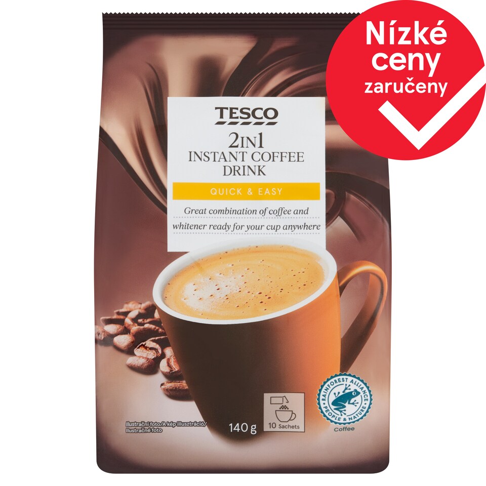Tesco 2in1 Instant Coffee Drink 10 x 14g (140g)
