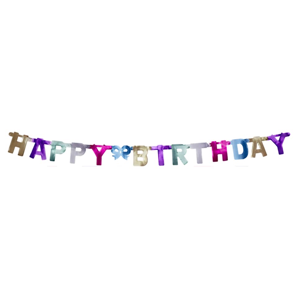 Tesco Giant Happy Birthday Die Cut Foil Bunting