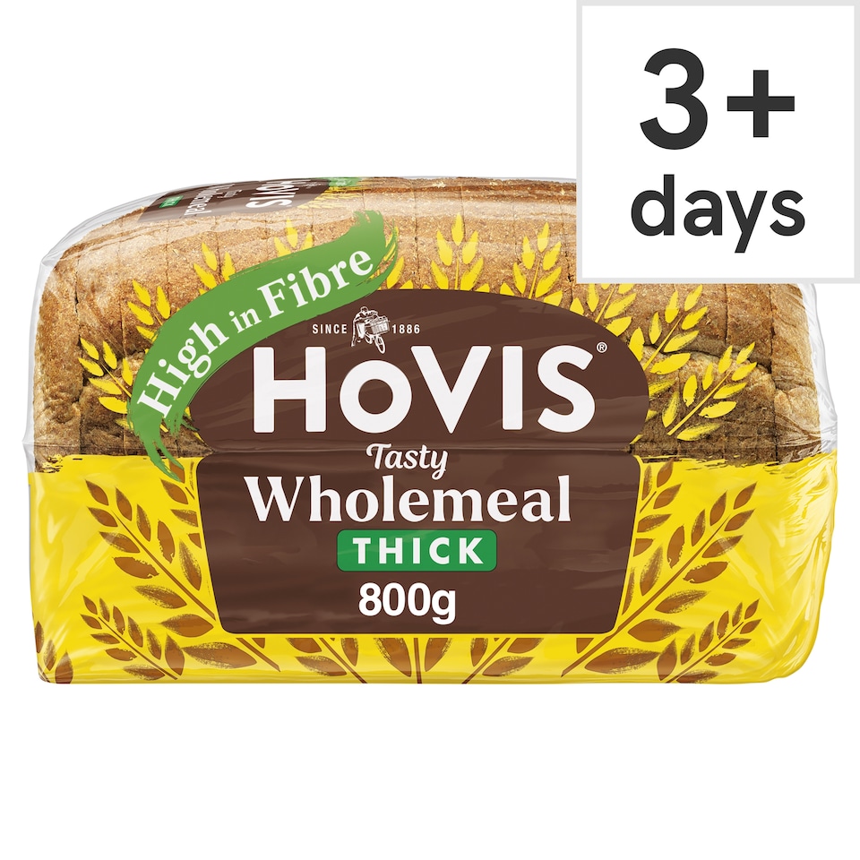 image 1 of Hovis Wholemeal Thick Sliced Bread 800g