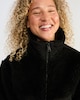 image 1 of F&F Quilted Pocket Teddy Cropped Jacket in Black