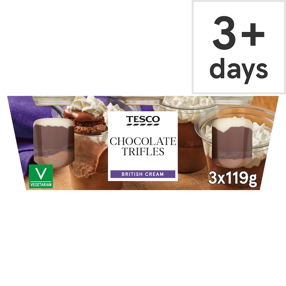 Tesco Chocolate Trifles 3 x 119g 357g