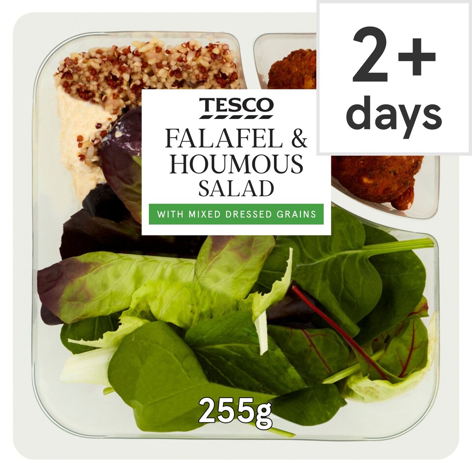 Tesco Nutty Falafel & Houmous Salad 255G Tesco Groceries