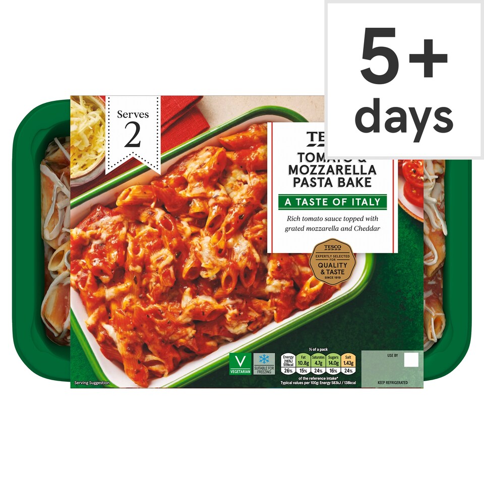 Tesco Tomato & Mozzarella Pasta Bake 750G