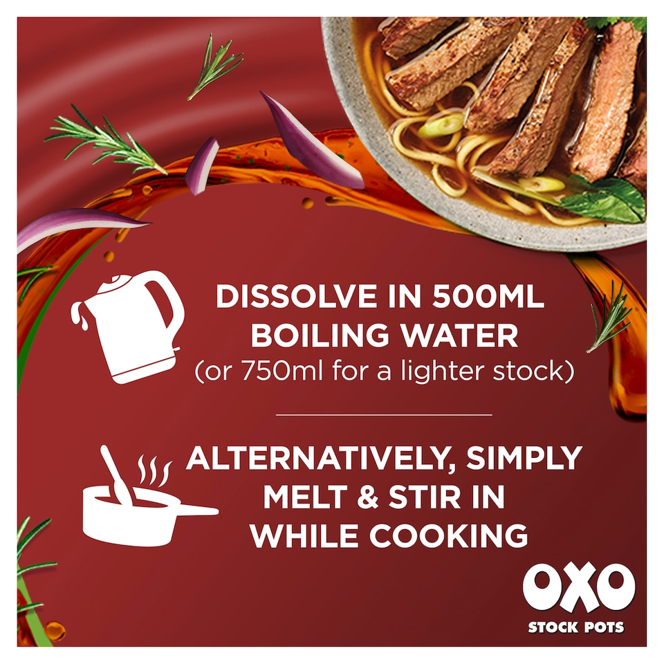 image 1 of Oxo Beef Onion & Rosemary Stock Pot 4 Pack 80G