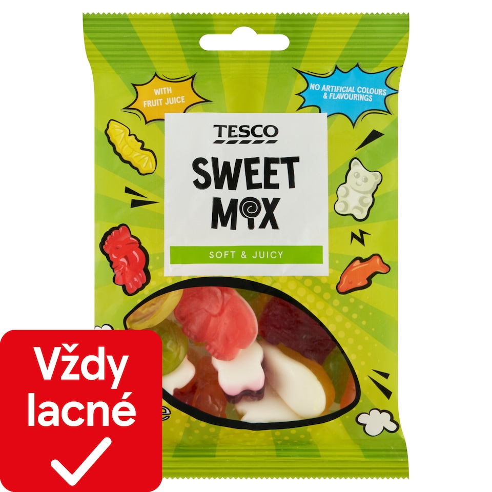 Tesco Želé cukríky s ovocnými príchuťami 100 g