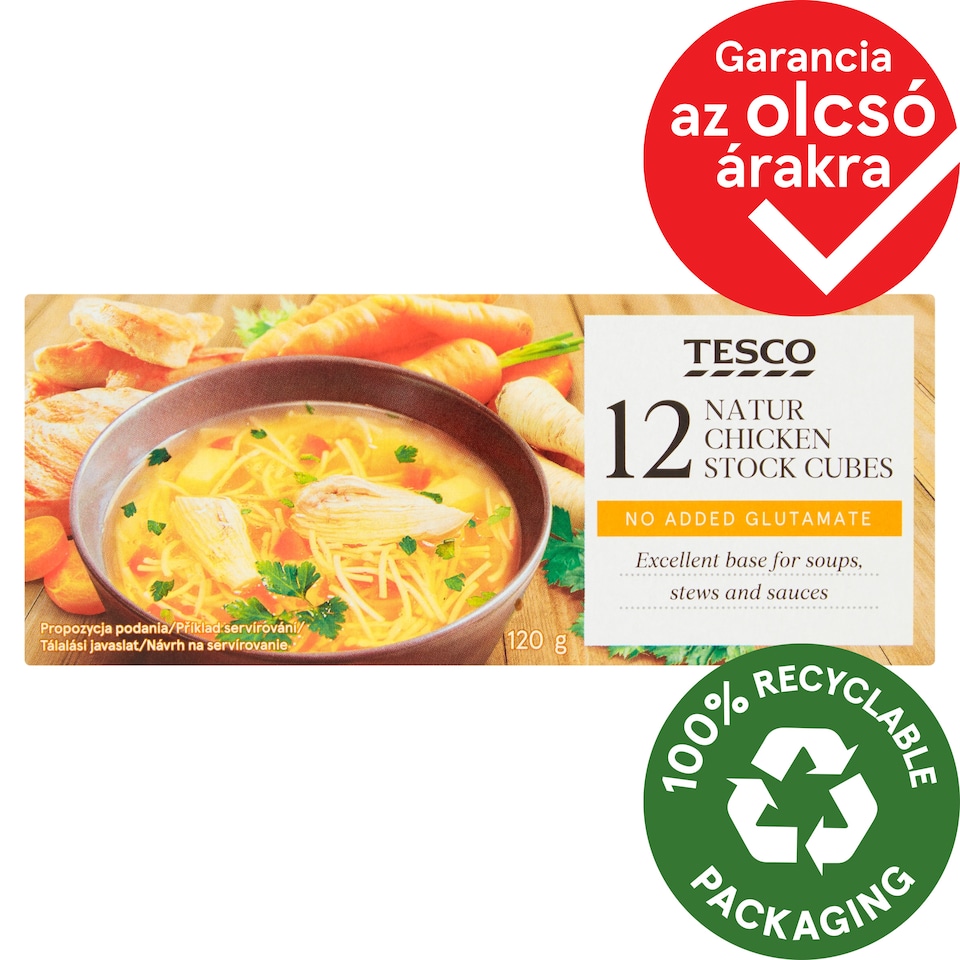 Tesco Natur Chicken Stock Cubes 12 pcs 120 g