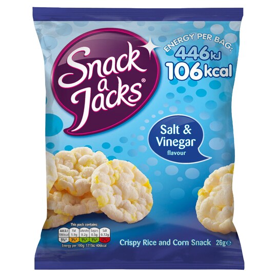 Walkers Snack A Jack Salt And Vinegar Corn Snack 26G Tesco Groceries