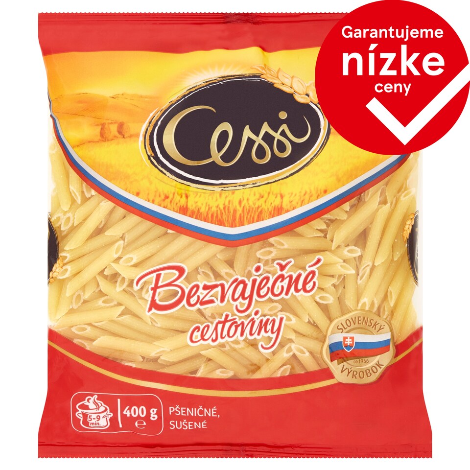 Cessi Egg-Free Pasta Wheat, Dried Penne Rigate 400 g