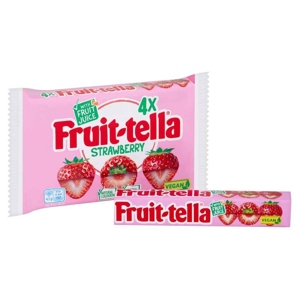 image 1 of Fruittella Strawberry Vegan 4 x 41g