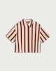 image 4 of F&F Striped Button Up Co-ord Shirt in Multi Brown