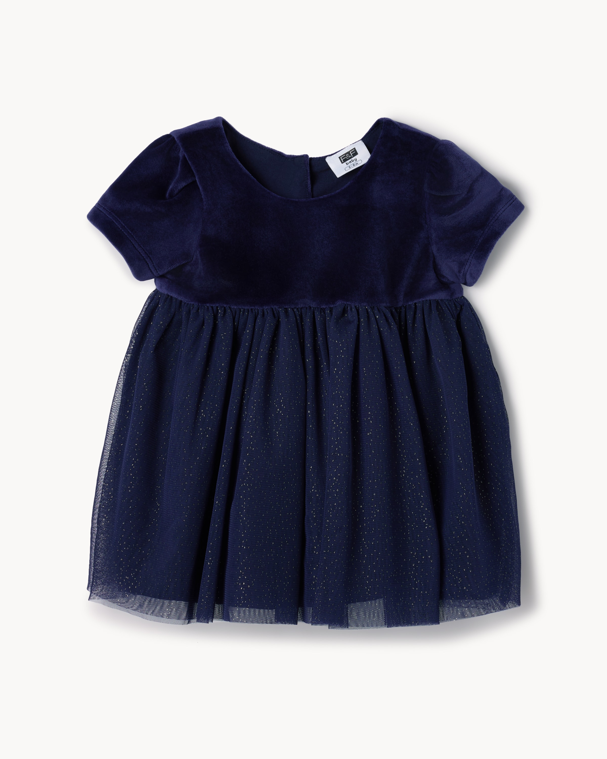 F&F Baby Glitter Diwali Dress in Navy