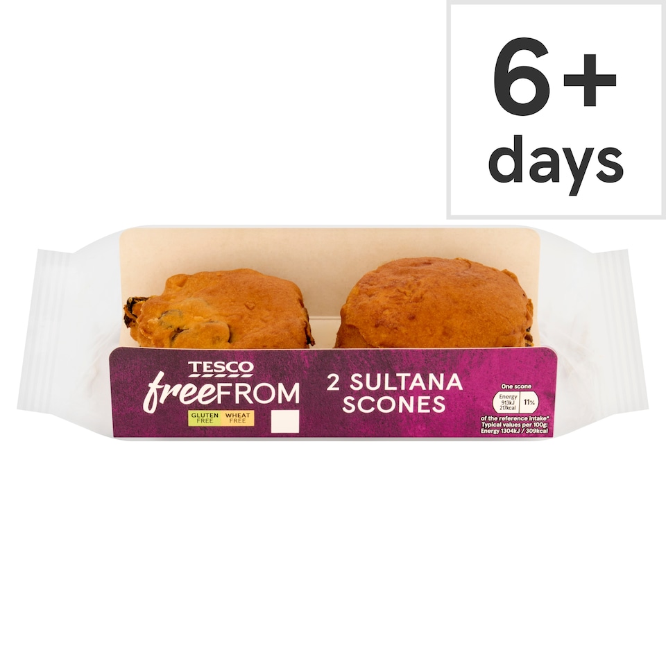 Tesco Free From Sultana Scones 2 pack