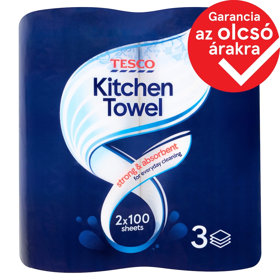 Tesco konyhai papírtörlő 3 rétegű 2 tekercs