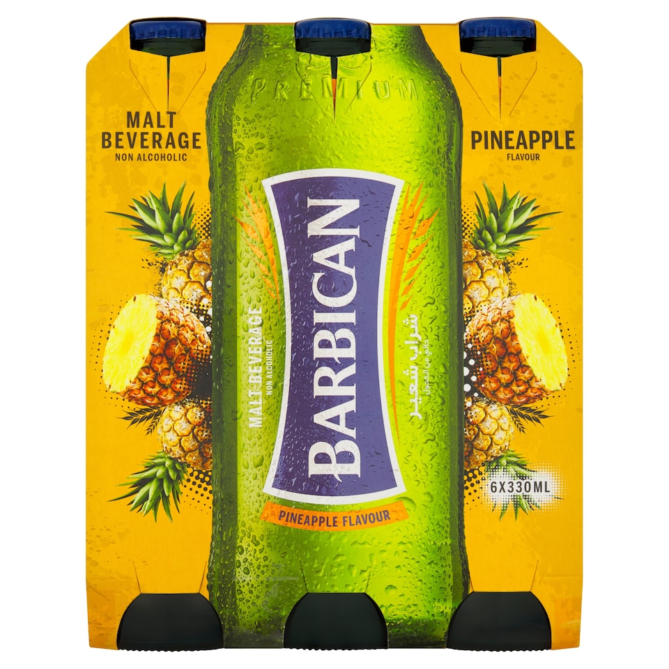 Barbican Pineapple Flavoured Carbonated Malt Beverage 6x330ml