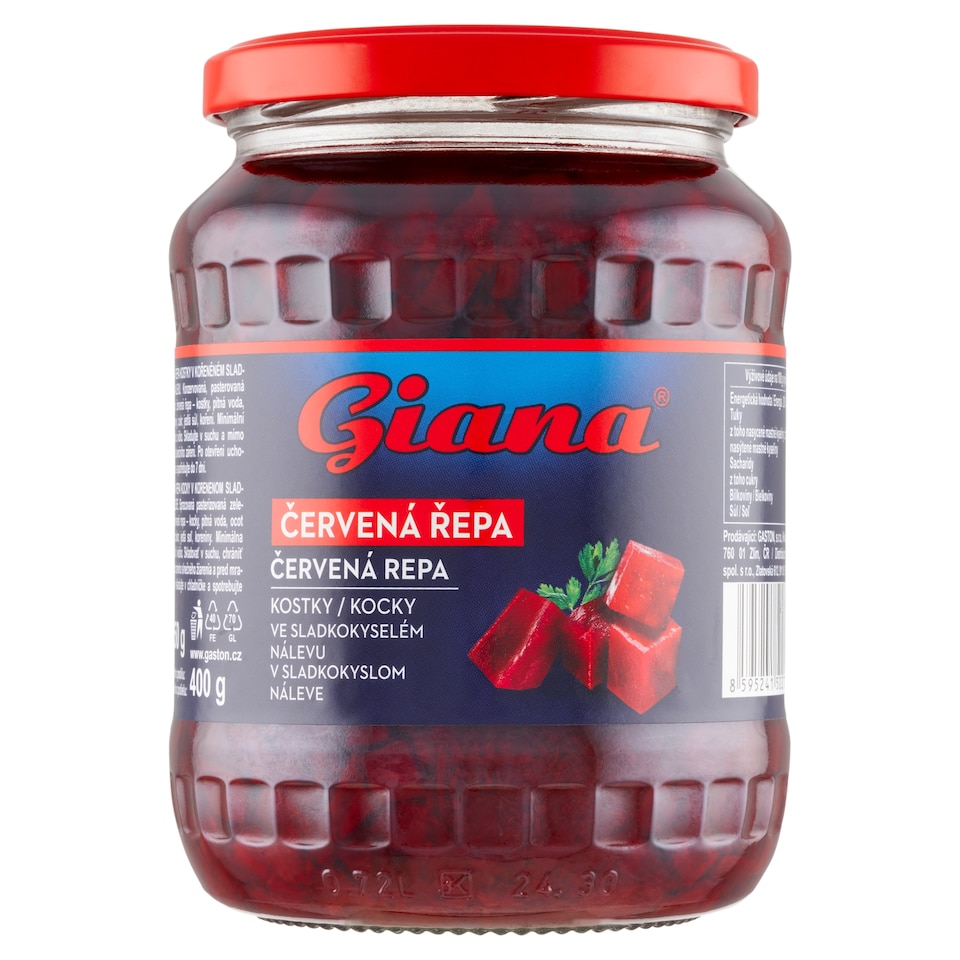 obrázok 1 z Giana Červená repa kocky v sladkokyslom náleve 660 g