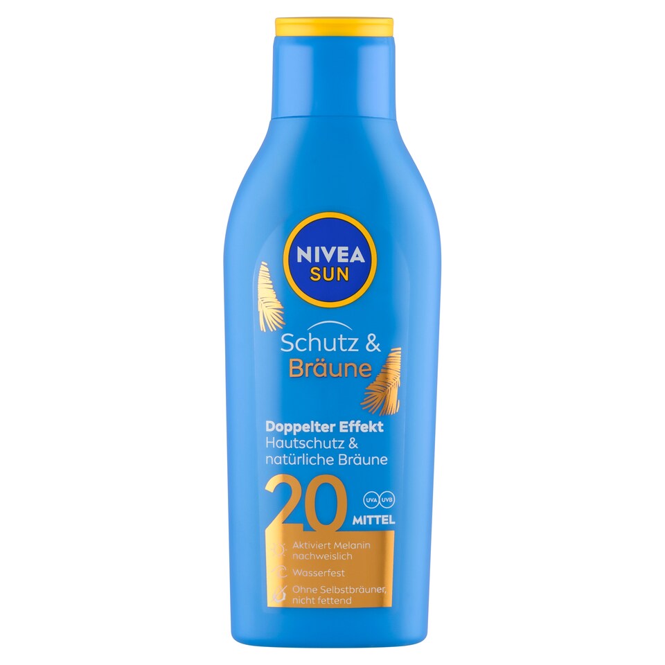 image 1 of Nivea Sun Protect & Bronze Natural Tan Activating Sun Lotion SPF 20 200 ml