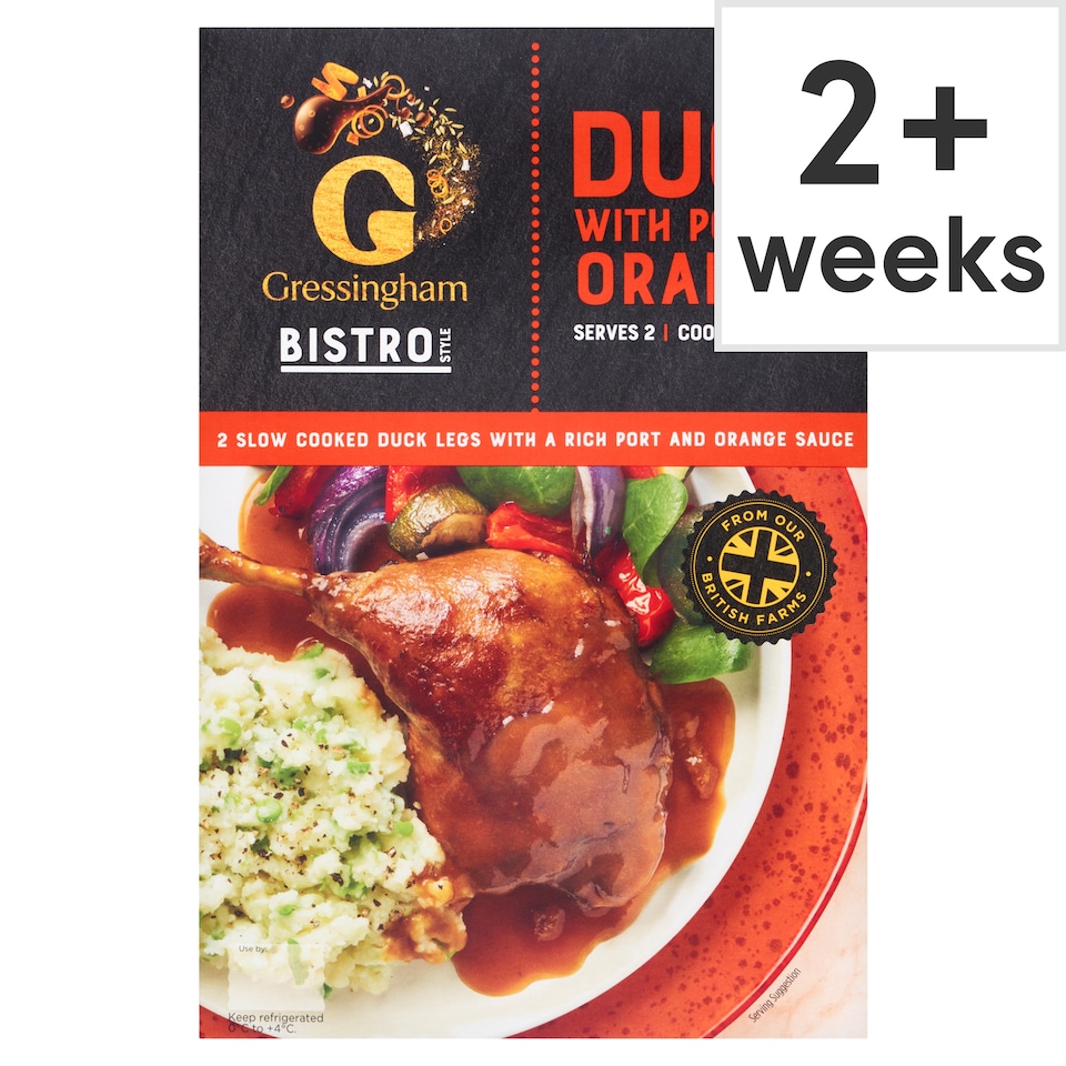 Gressingham Bistro Style Duck Legs with Port & Orange Sauce 530g