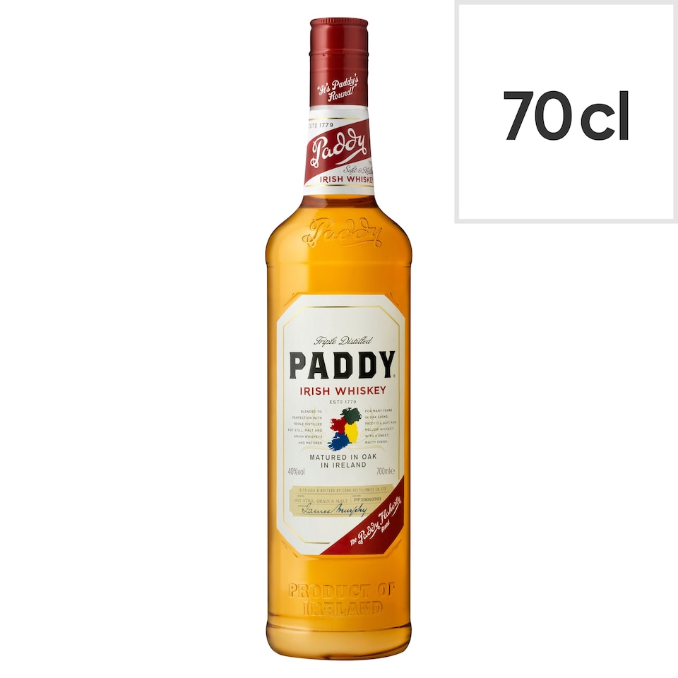 Paddy Triple Distilled Irish Whiskey 70cl