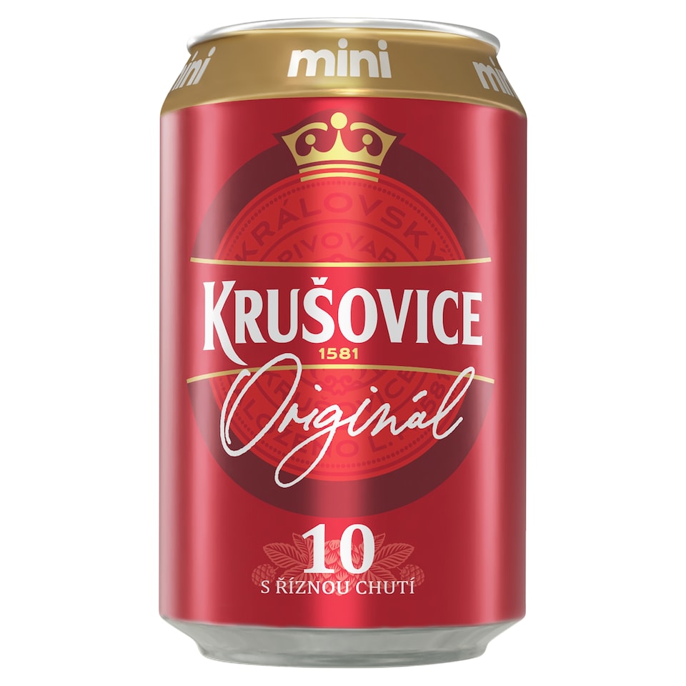 Krušovice 10° svetlé výčapné pivo plechovka 330 ml