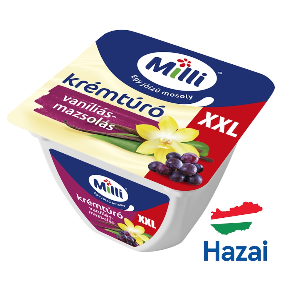 Milli XXL vaníliás-mazsolás krémtúró 150 g