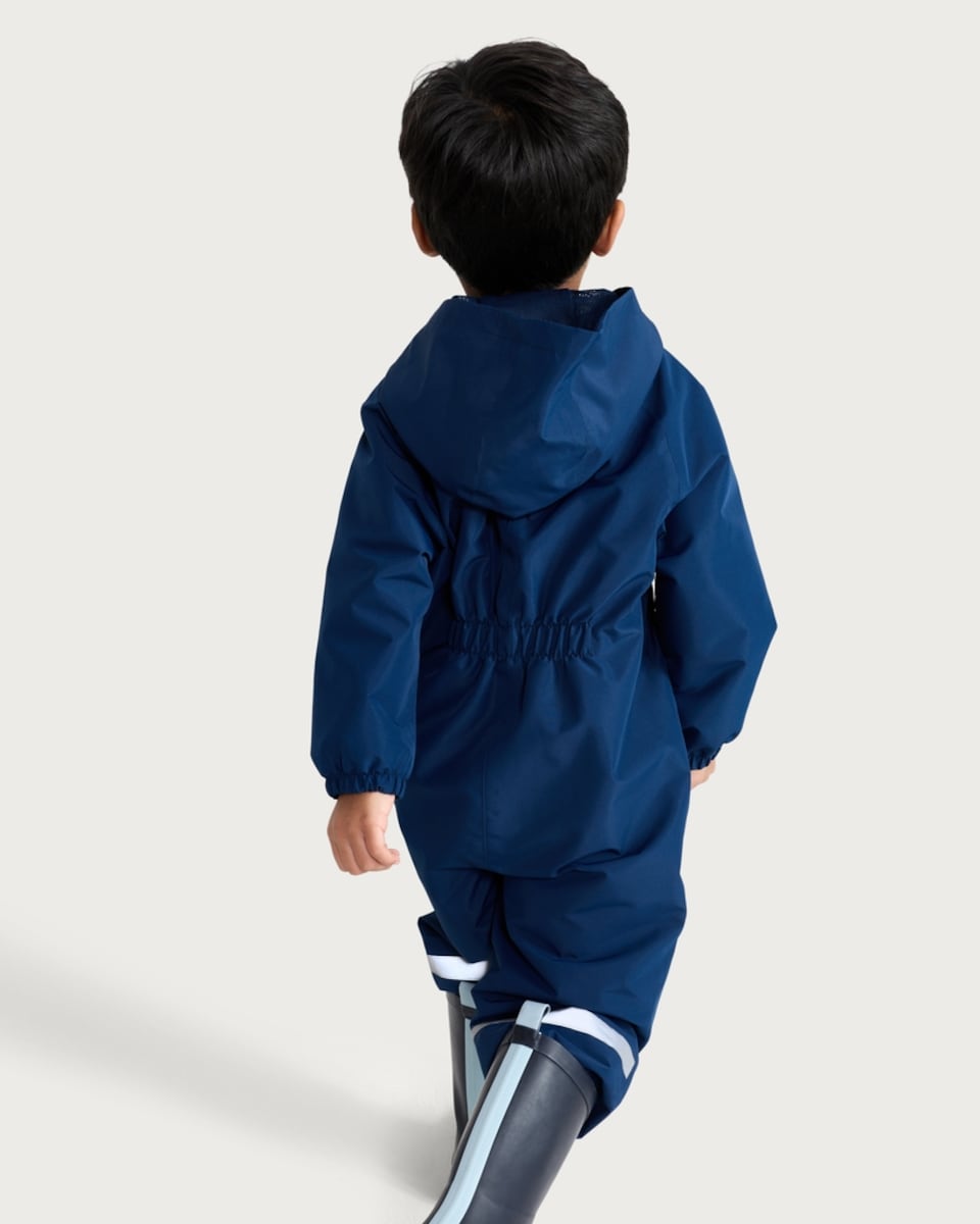 image 1 of F&F Boys Hooded Waterproof All-in-One in Blue