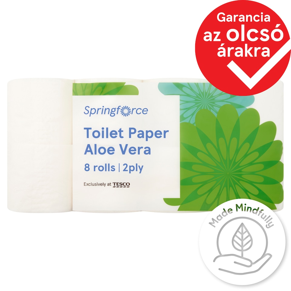 Springforce Aloe Vera Toilet Paper 2 Ply 8 Rolls