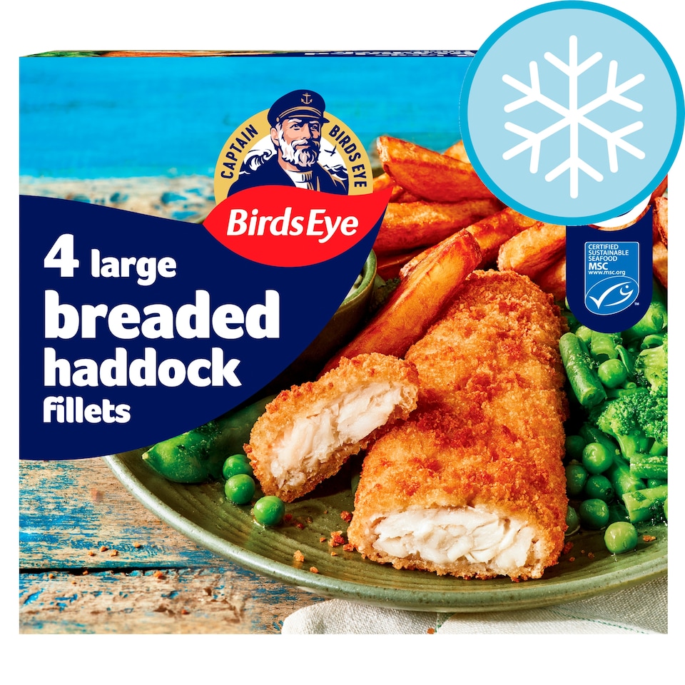 image 1 of Birds Eye 4 Large Breaded Haddock 440G