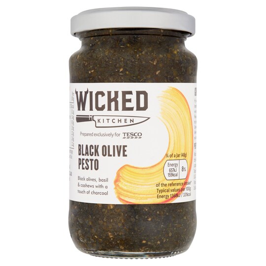 Wicked Kitchen Black Olive Pesto 190G Tesco Groceries